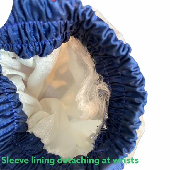 Authentic Industries Vintage Women's Blue Creamy White Maroon Track Jacket 1X-2X - Picture 7 of 16